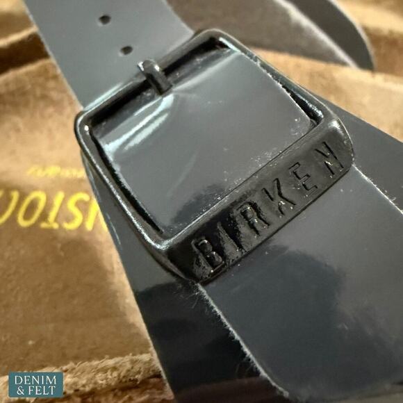 Birkenstock Gizeh Thong Sandals Black Size 38 Women’s 7-7.5 Comfort Cork Footbed - Picture 12 of 14